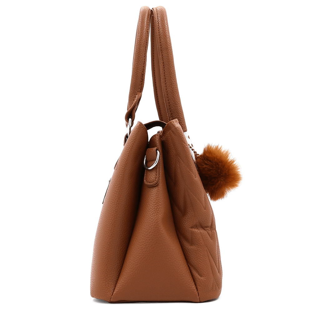 Női táska 3 rekesszel Love - cseréptetőbarna