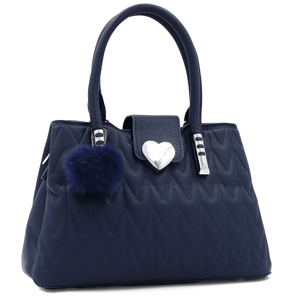 Női táska 3 rekesszel Love - sötétkék