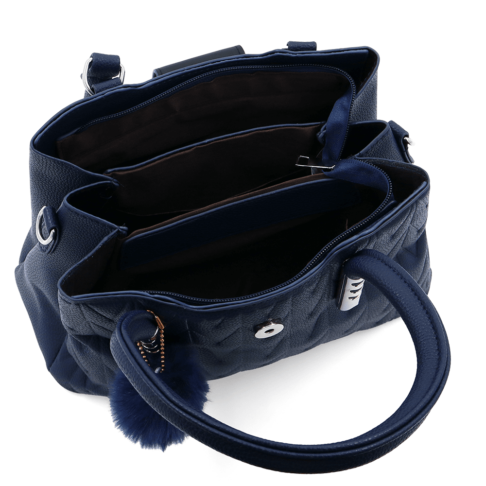 Női táska 3 rekesszel Love - sötétkék