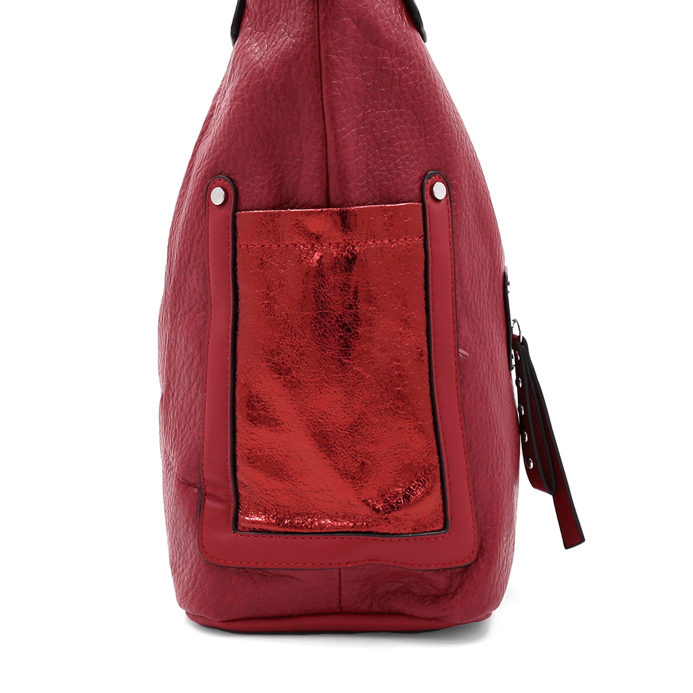 Nagy női táska, Victoria típusú táska - piros