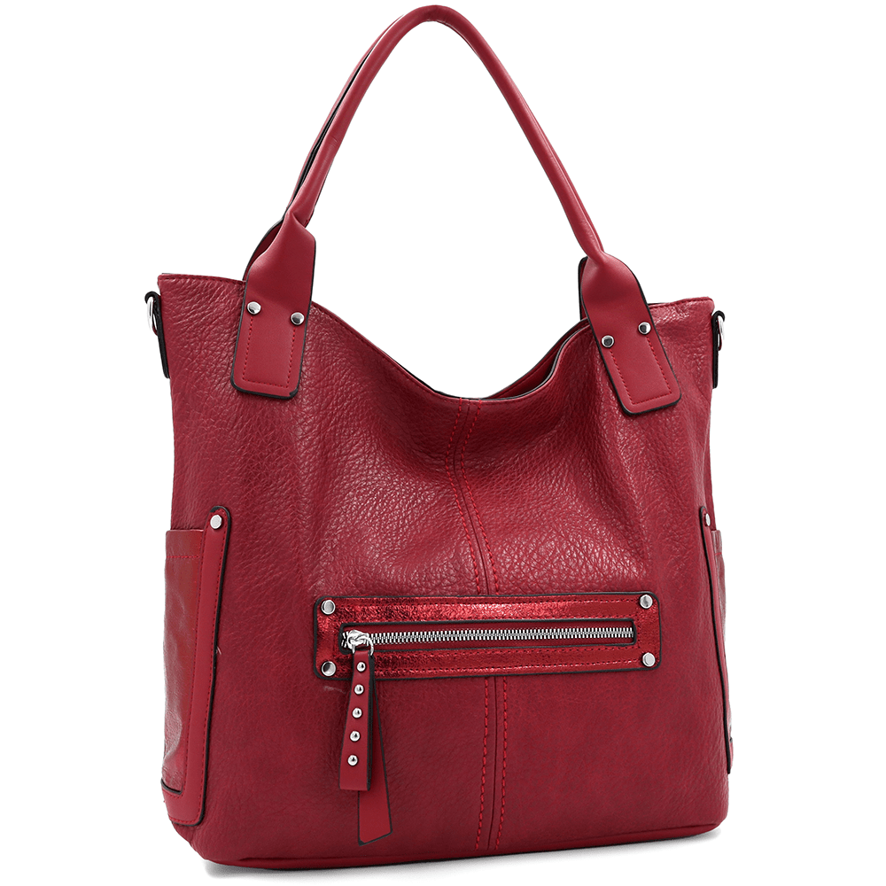 Nagy női táska, Victoria típusú táska - piros