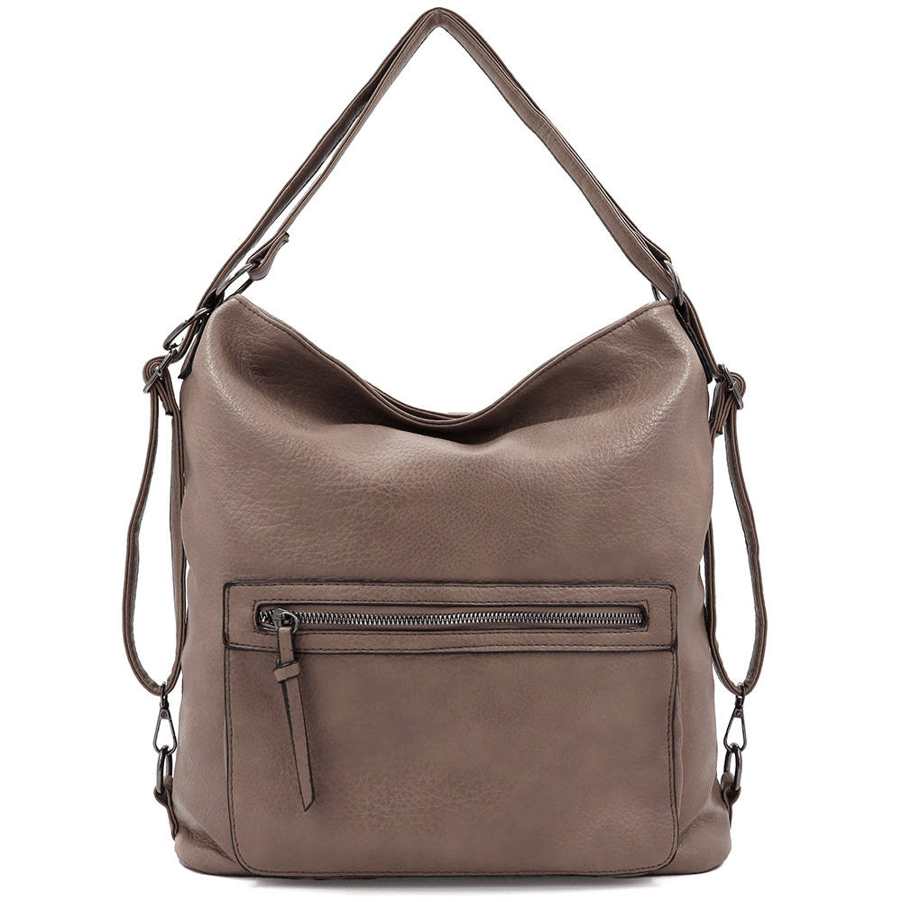 2 az 1-ben - Nagy táska és hátizsák Lora - világosbarna