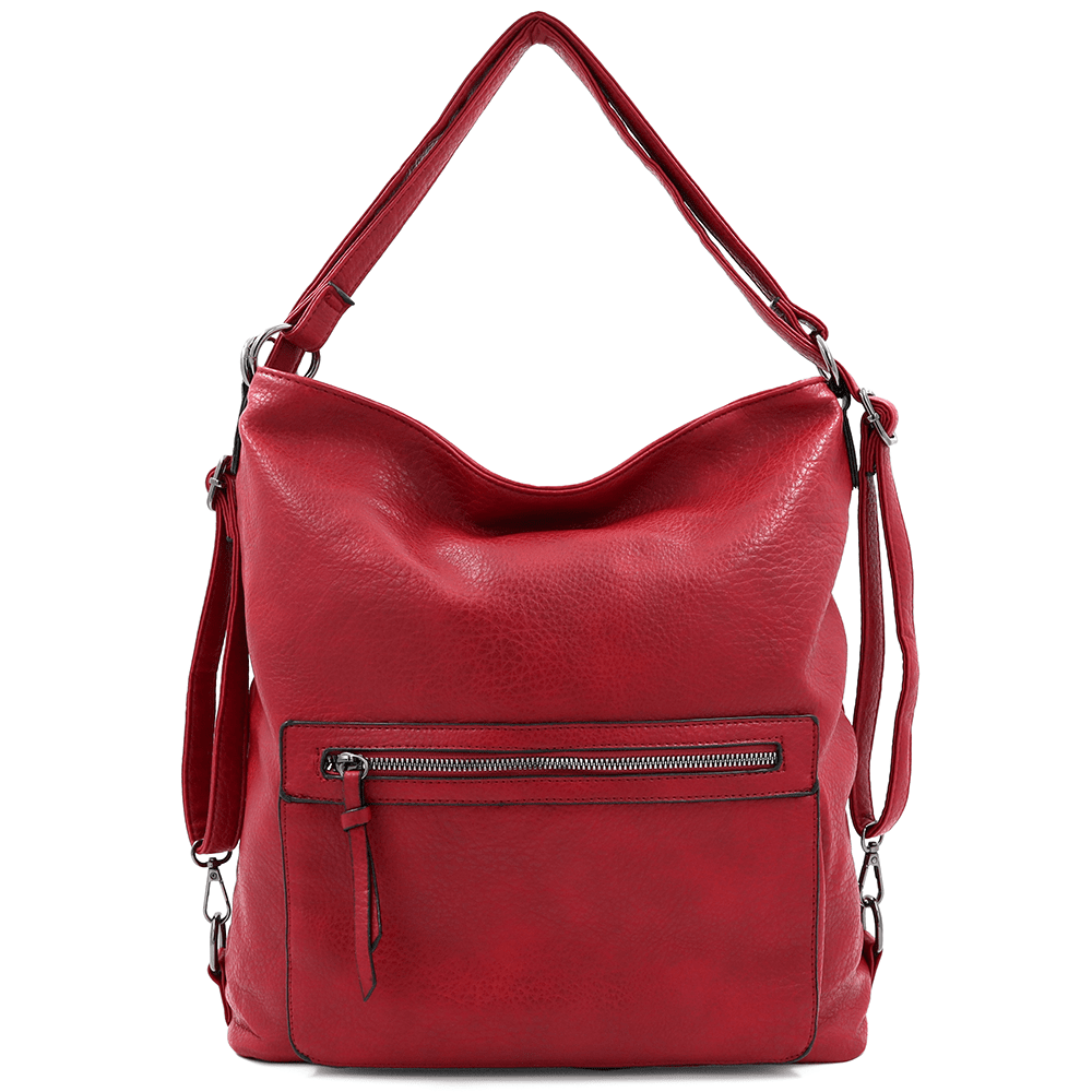 2 az 1-ben - Nagy táska és hátizsák Lora - piros