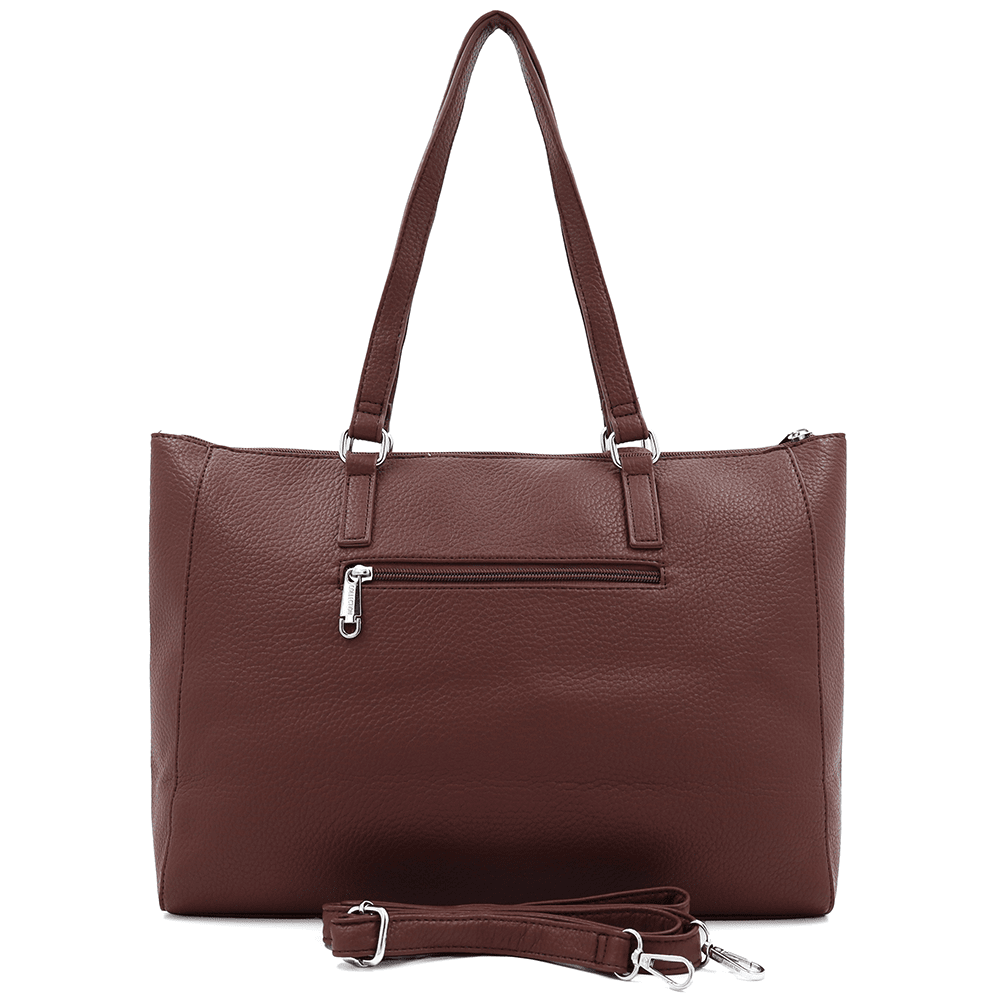 Táska típusú táska függő pénztárcával, leopárd mintás Vanesa - sötétbarna