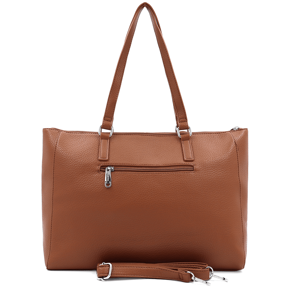 Táska típusú táska függő pénztárcával, leopárd mintával Vanesa - cserépbarna