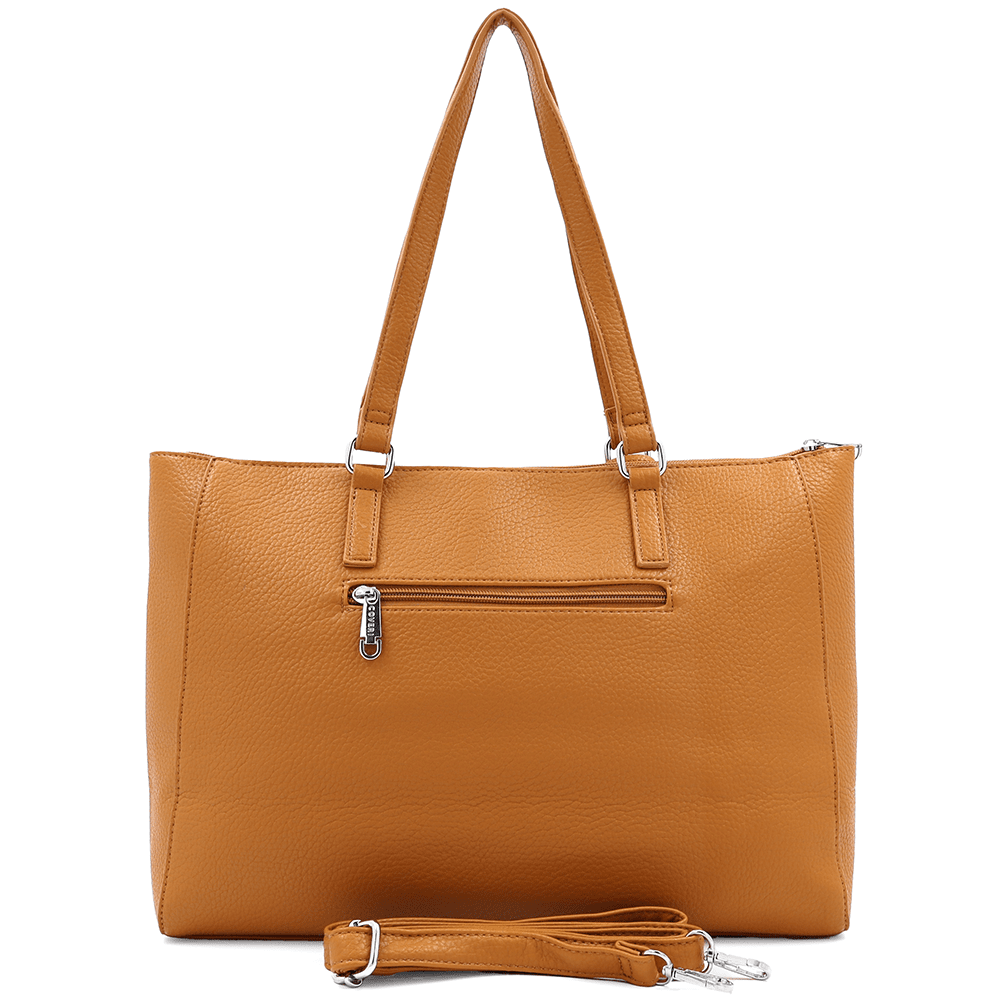 Táska típusú szatyor függő pénztárcával, leopárd mintával Vanesa - mustársárga