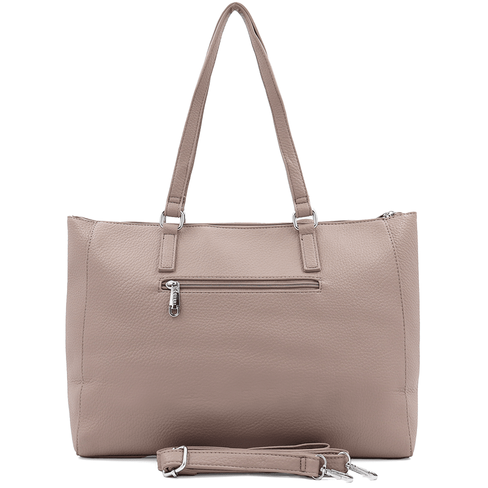 Táska típusú szatyor függő pénztárcával, leopárd mintával Vanesa - világosbarna