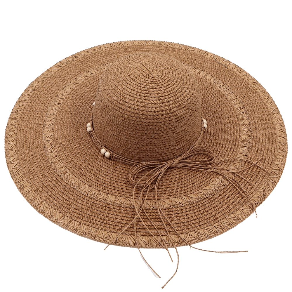 Női szalmakalap - világosbarna