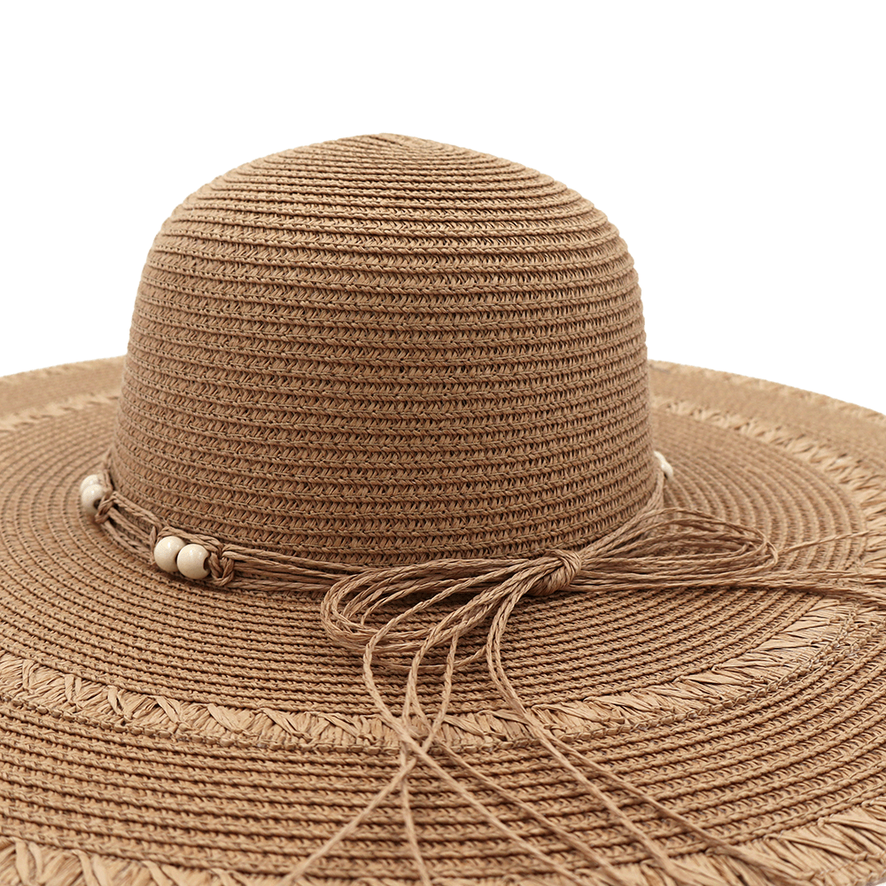 Női szalmakalap - világosbarna