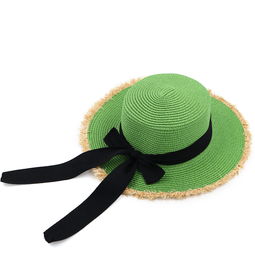 Női szalmakalap - zöld