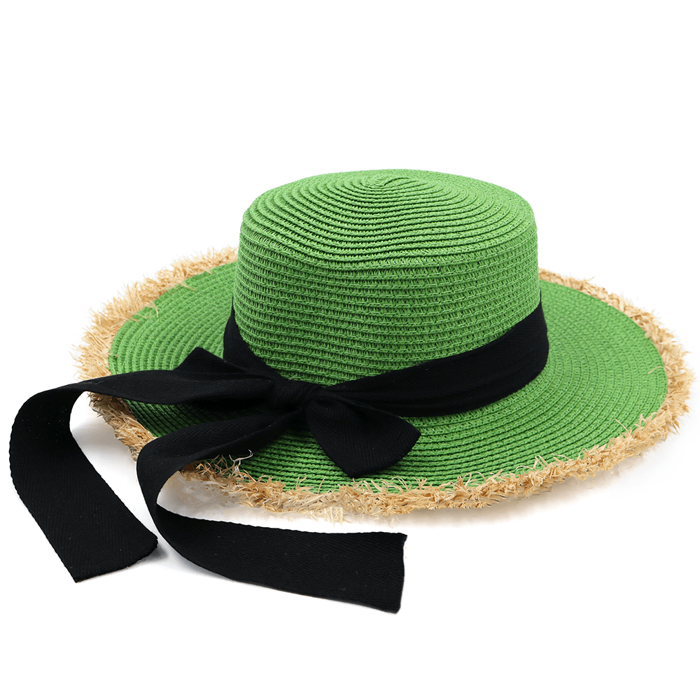 Női szalmakalap - zöld