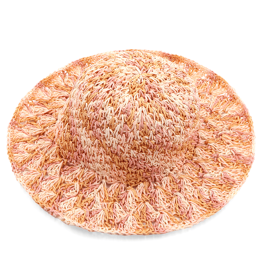 Női fonott szalmakalap - rózsaszín