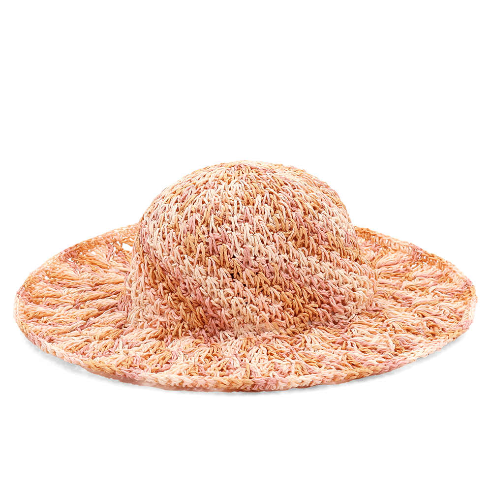 Női fonott szalmakalap - rózsaszín