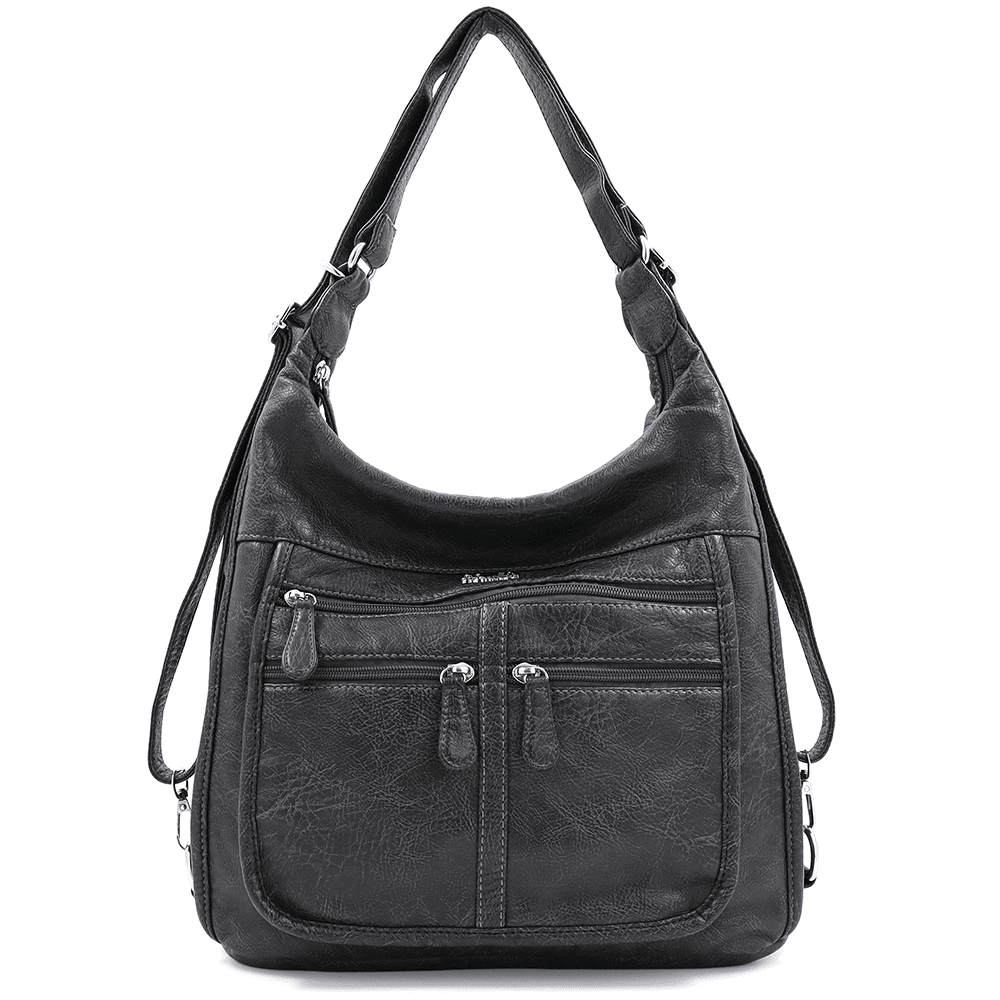 2 az 1-ben - Táska és hátizsák sok zsebbel Rubi - sötét szürke