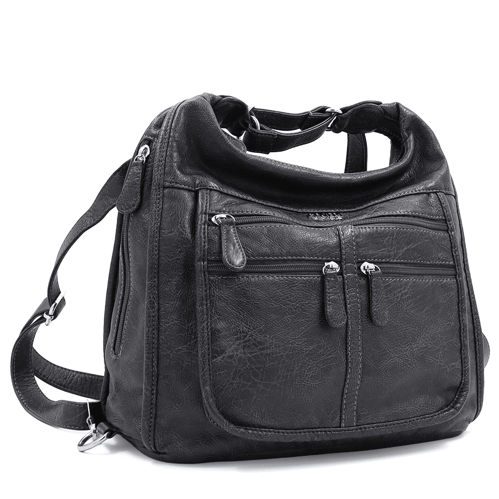 2 az 1-ben - Táska és hátizsák sok zsebbel Rubi - sötét szürke