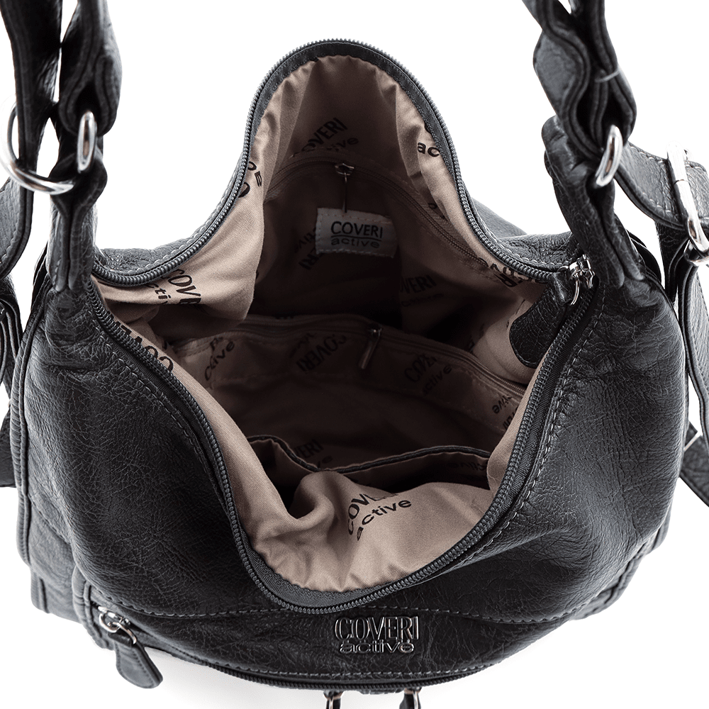 2 az 1-ben - Táska és hátizsák sok zsebbel Rubi - sötét szürke