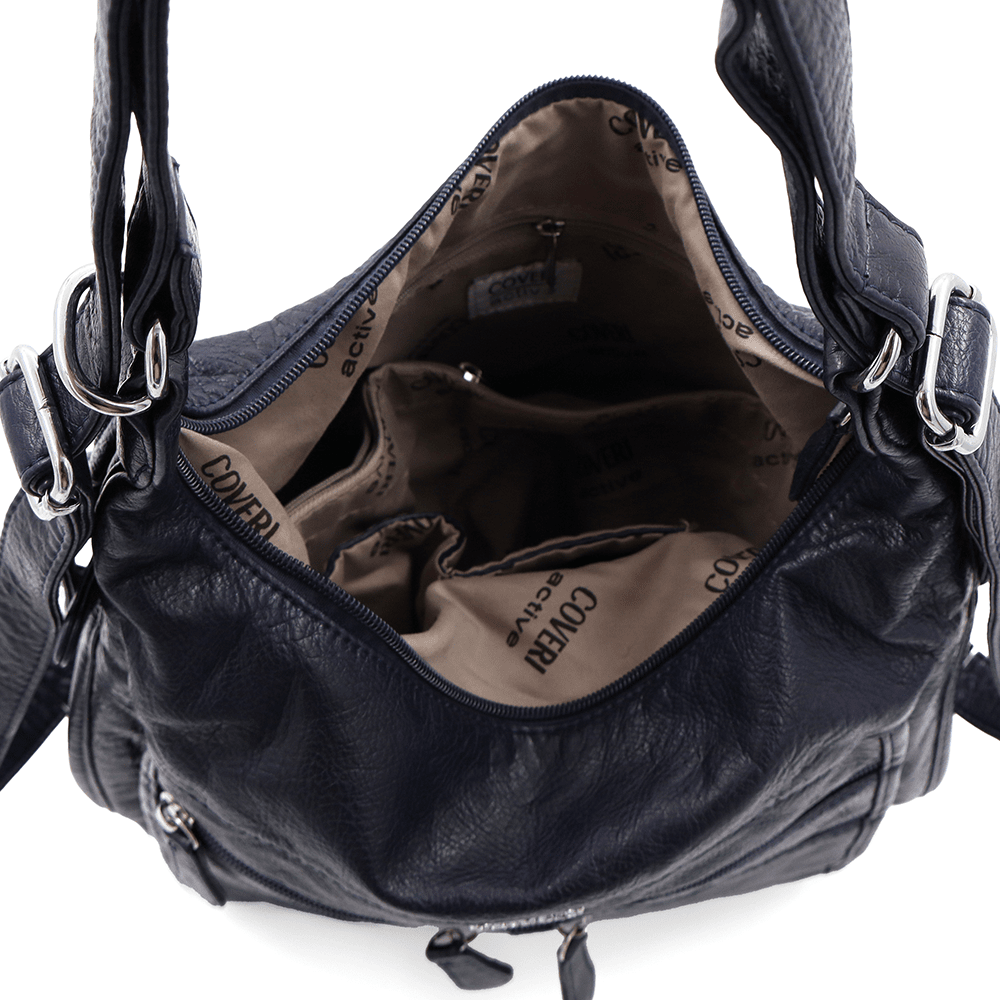 2 az 1-ben - Táska és hátizsák sok zsebbel Rubi - sötétkék