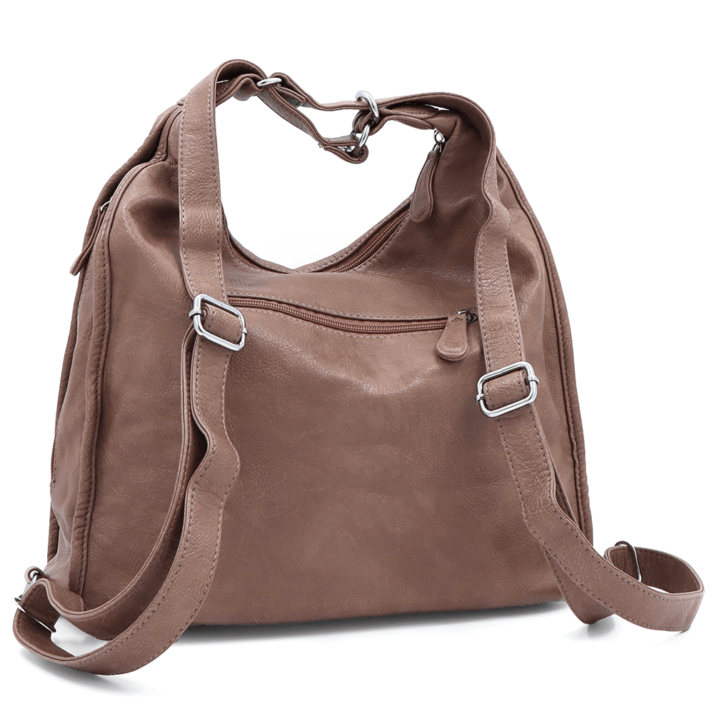 2 az 1-ben - Táska és hátizsák sok zsebbel Rubi - világosbarna