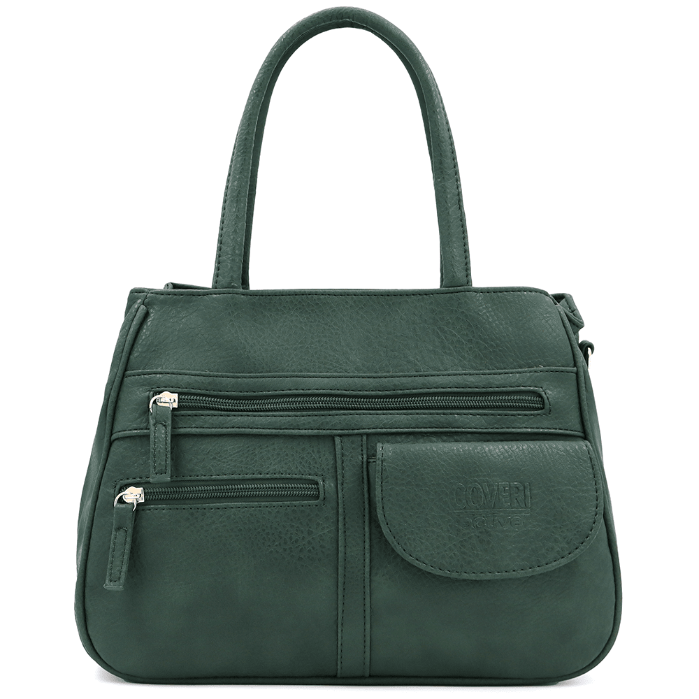 Női táska sok zsebbel Sonya - zöld