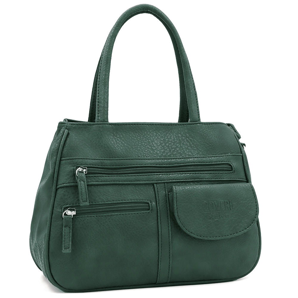 Női táska sok zsebbel Sonya - zöld