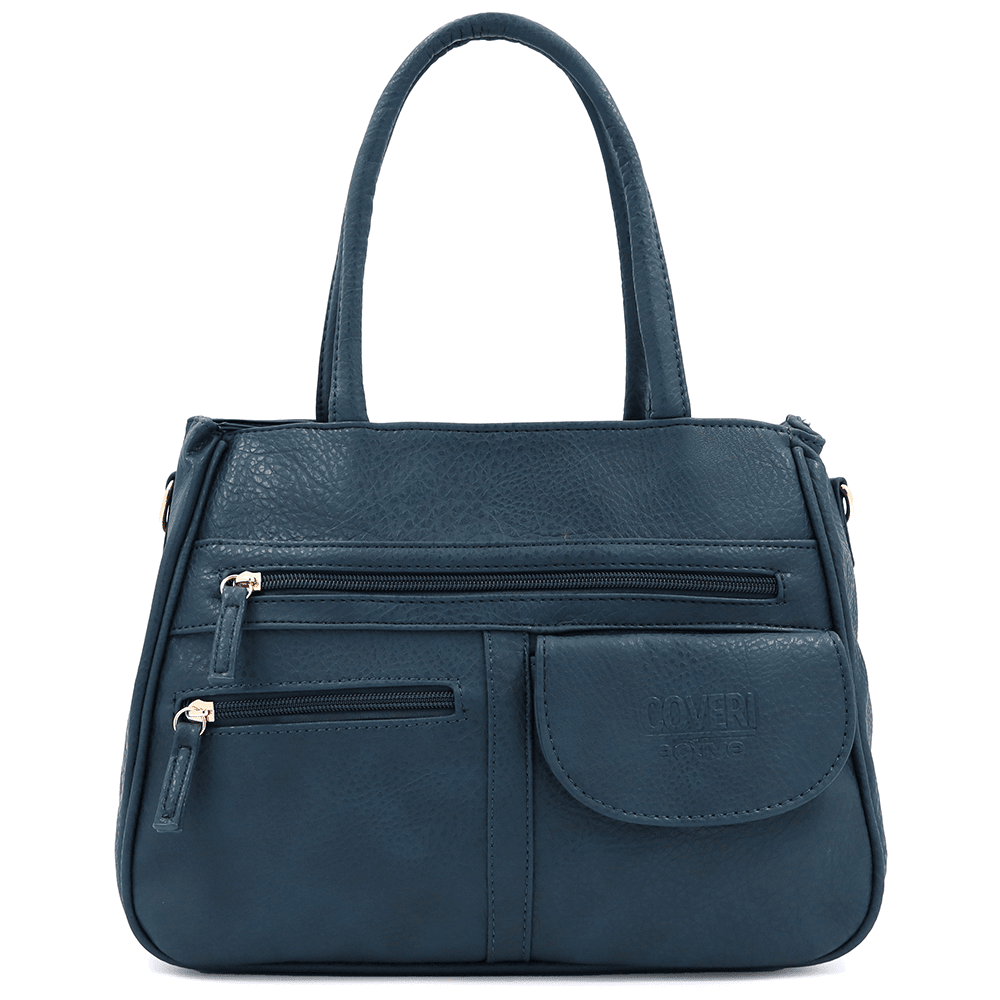 Női táska sok zsebbel Sonya - kék