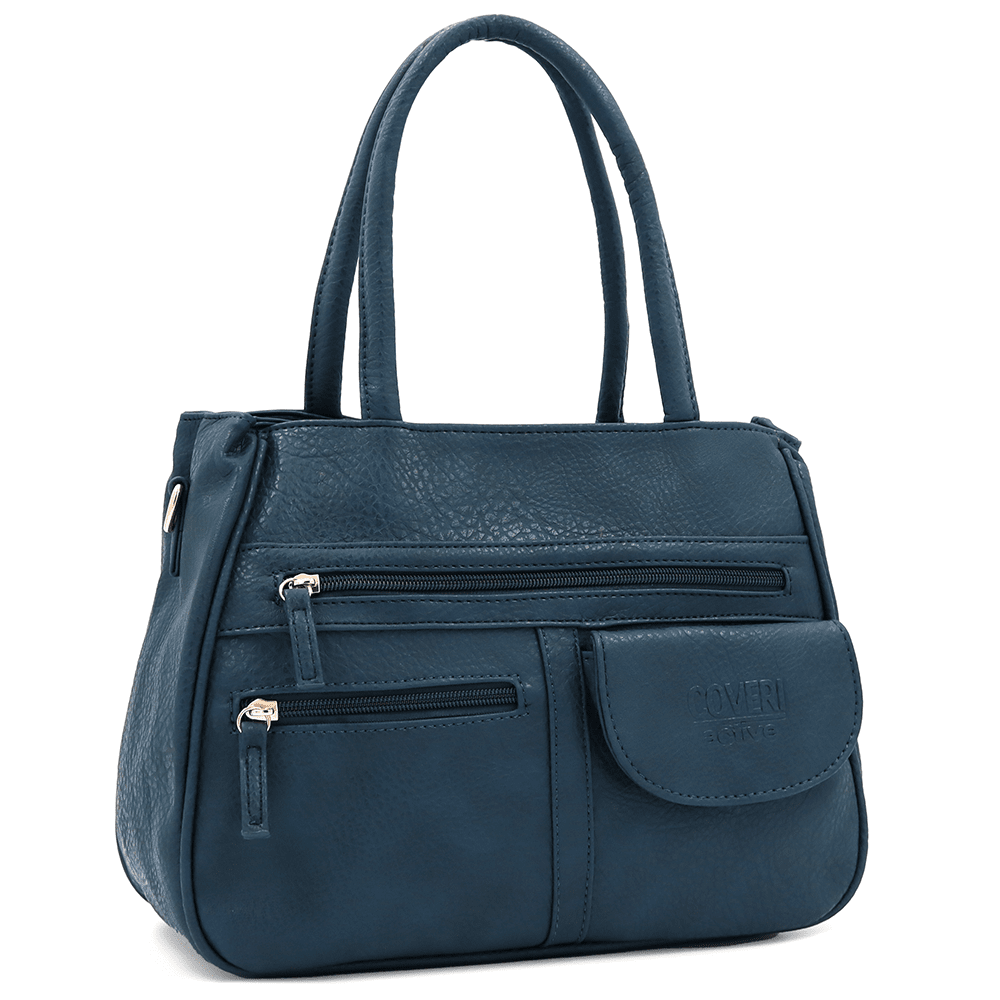 Női táska sok zsebbel Sonya - kék