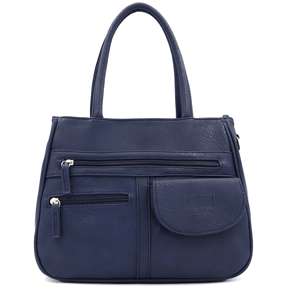 Női táska sok zsebbel Sonya - sötétkék