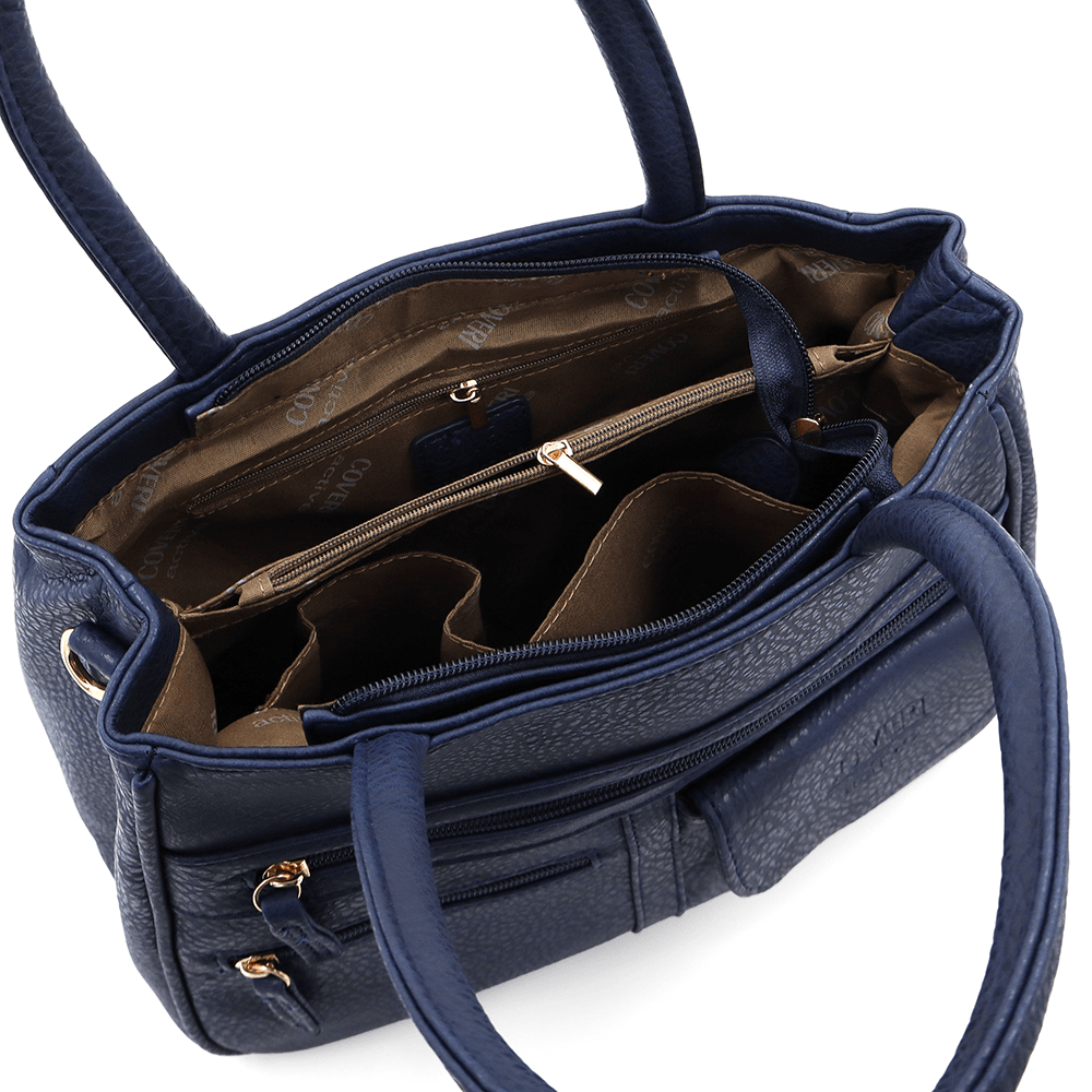 Női táska sok zsebbel Sonya - sötétkék