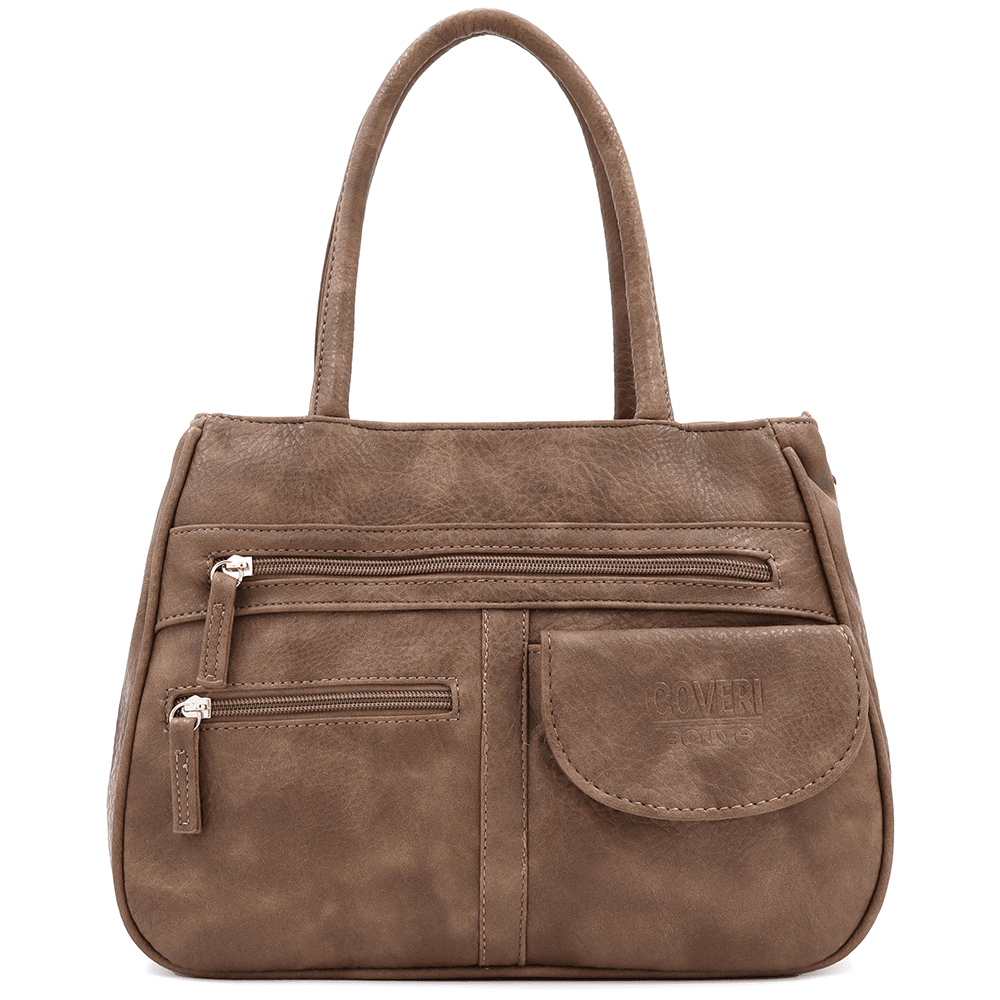 Női táska sok zsebbel Sonya - világosbarna