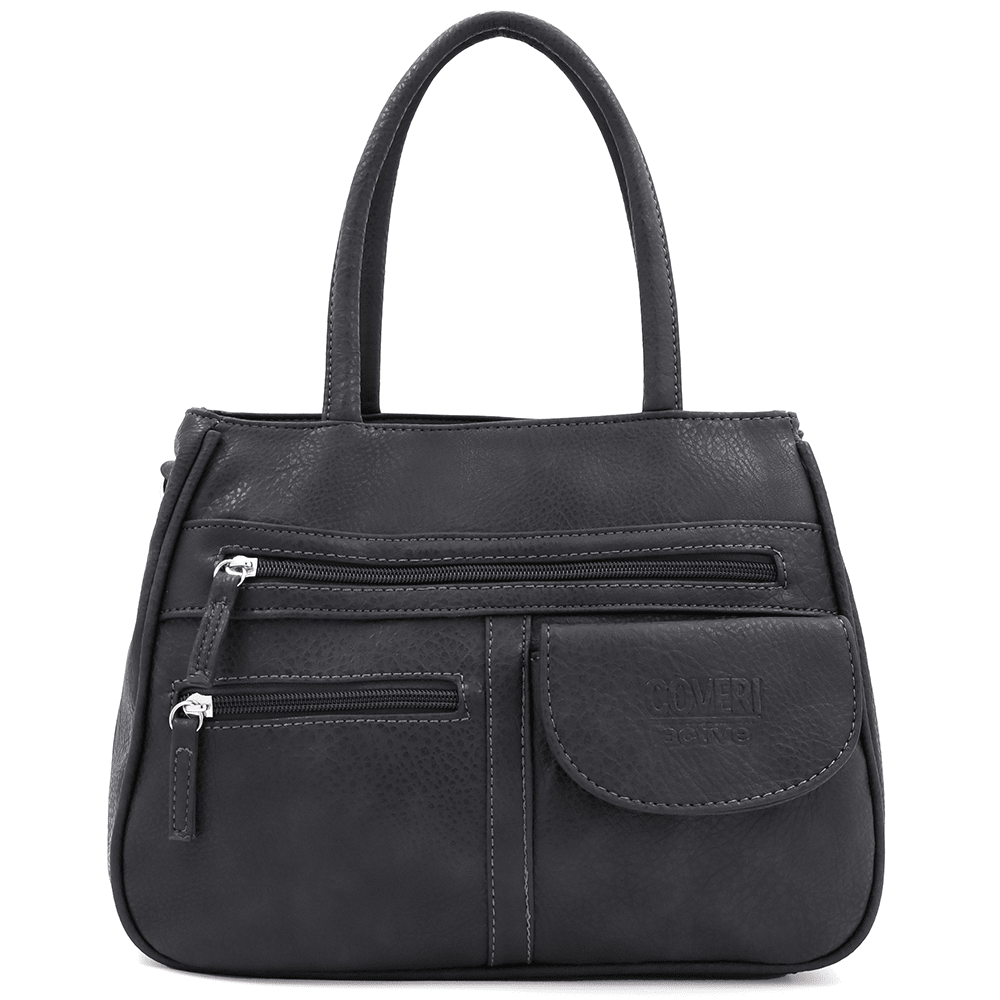 Női táska sok zsebbel Sonya - sötét szürke