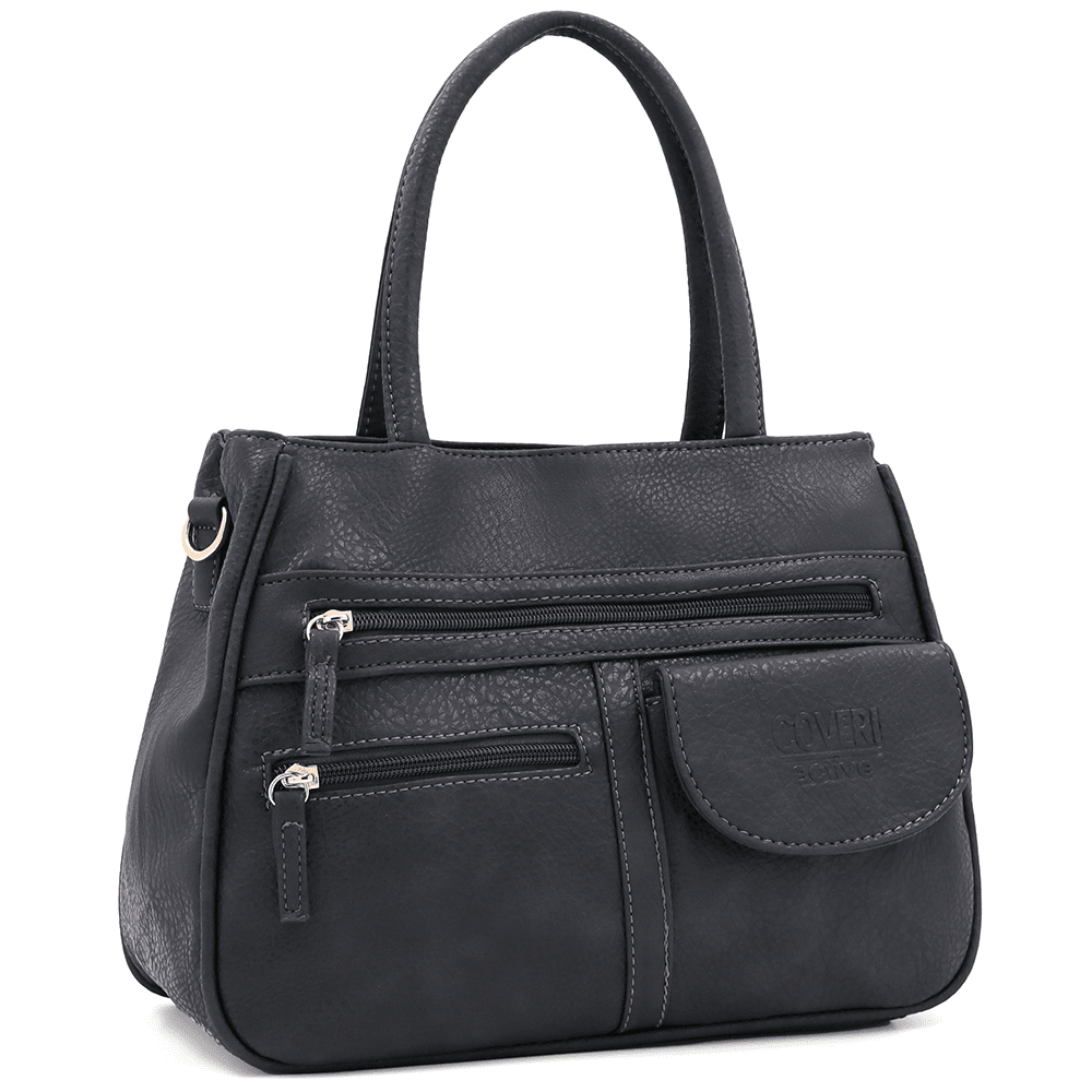 Női táska sok zsebbel Sonya - sötét szürke