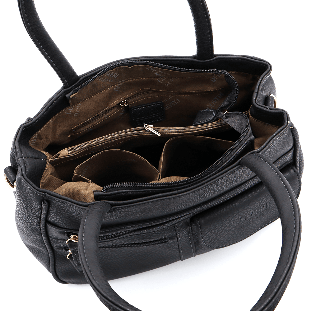 Női táska sok zsebbel Sonya - sötét szürke