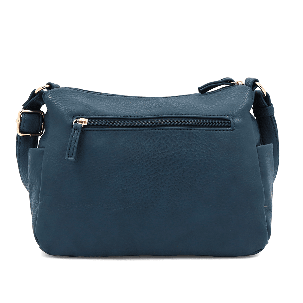 Női válltáska sok zsebbel Magi - kék