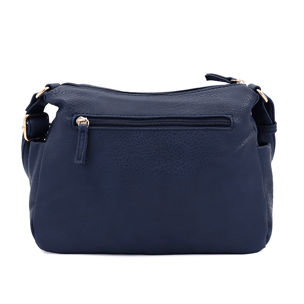 Női válltáska sok zsebbel Magi - sötétkék