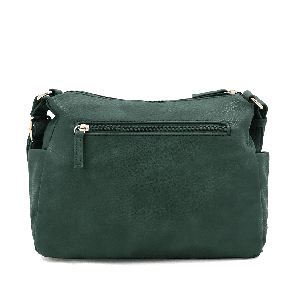 Női válltáska sok zsebbel Magi - zöld