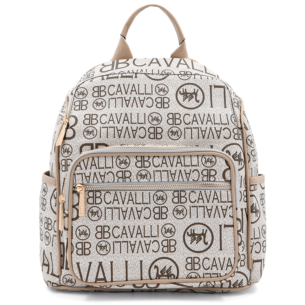 Női hátizsák Velina nyomtatással - világosbarna