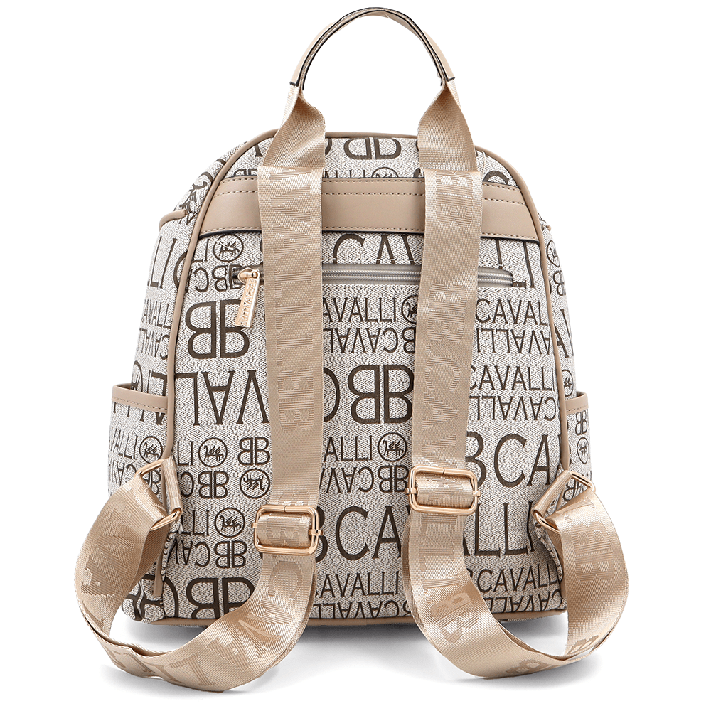 Női hátizsák Velina nyomtatással - világosbarna