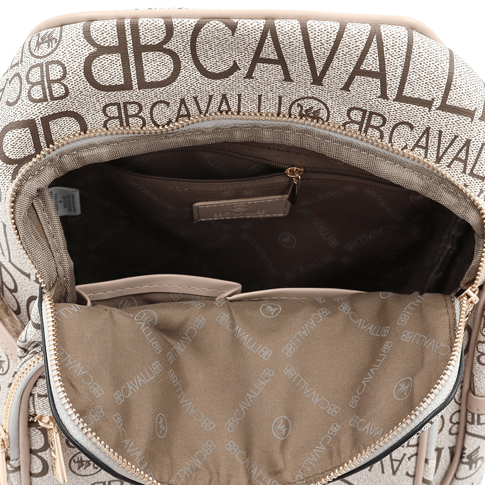 Női hátizsák Velina nyomtatással - világosbarna