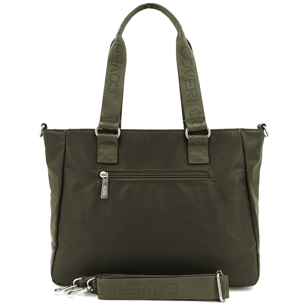 Nagy szövet táska sok zsebbel - sötétzöld