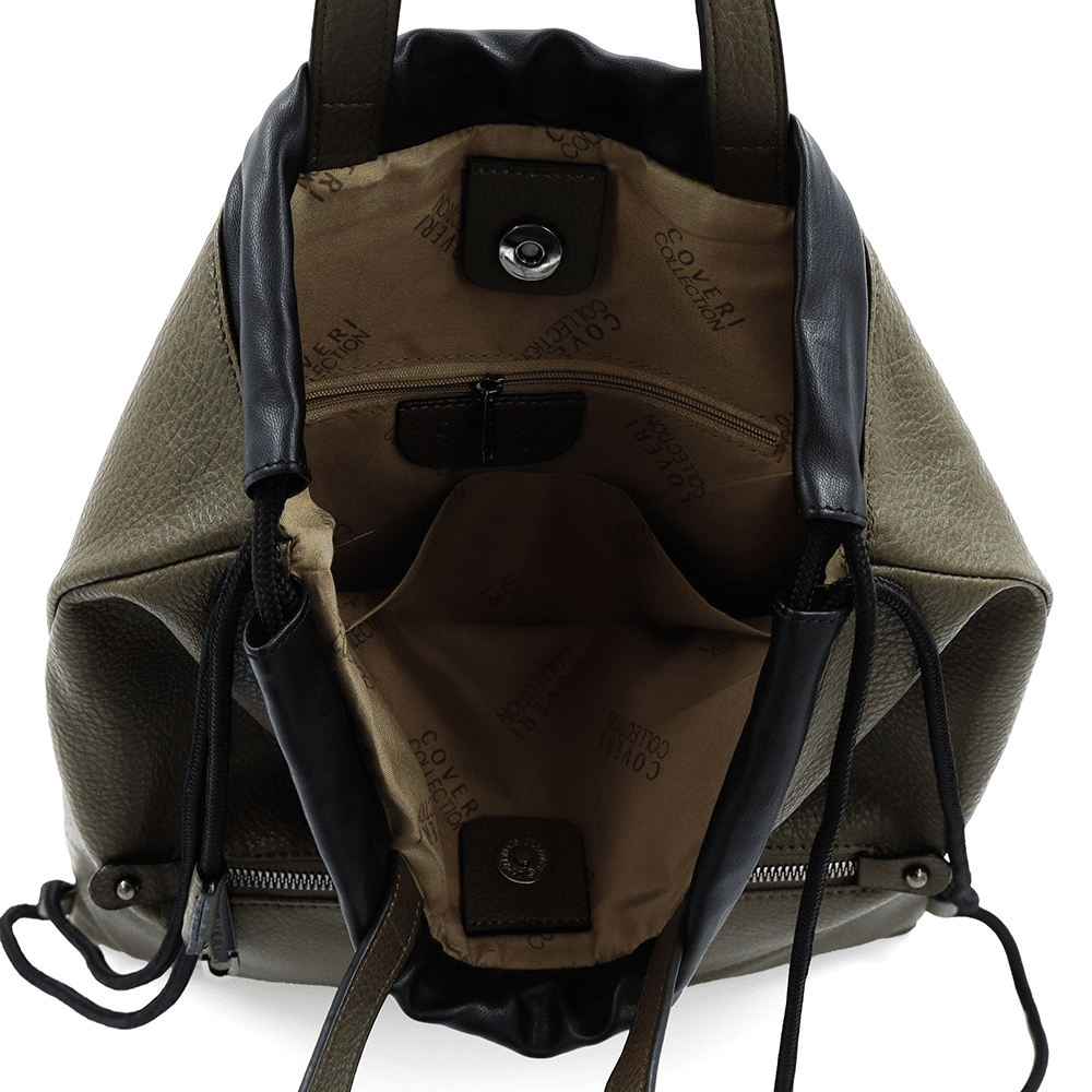 Öko bőr táska - sötétzöld