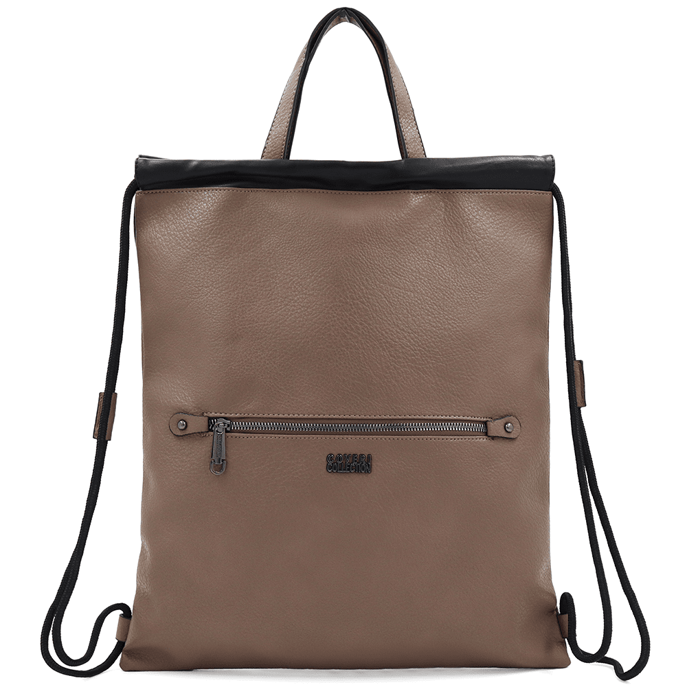 Ökológiai bőr táska - világosbarna