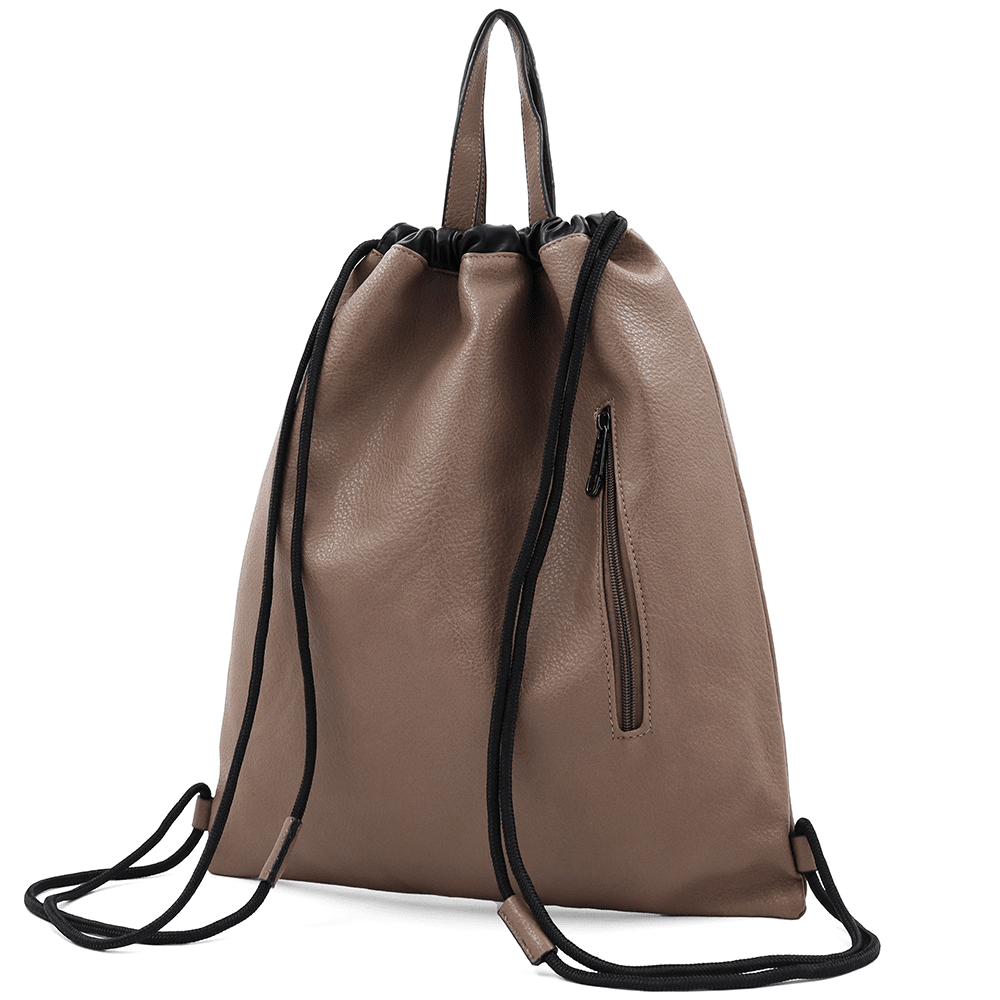 Ökológiai bőr táska - világosbarna