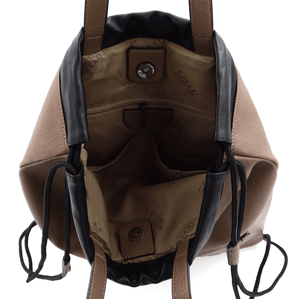 Ökológiai bőr táska - világosbarna