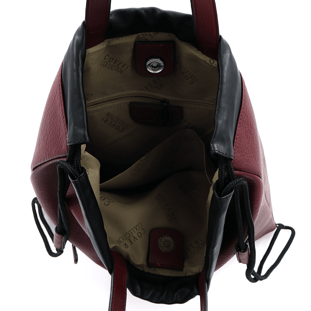 Ökológiai bőr táska - bordó