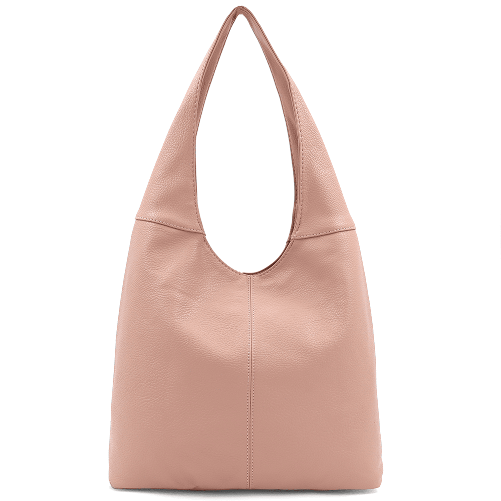 Nagy női táska, zsák típusú - rózsaszín