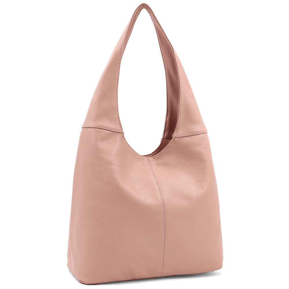 Nagy női táska, zsák típusú - rózsaszín