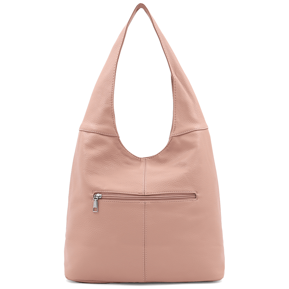 Nagy női táska, zsák típusú - rózsaszín