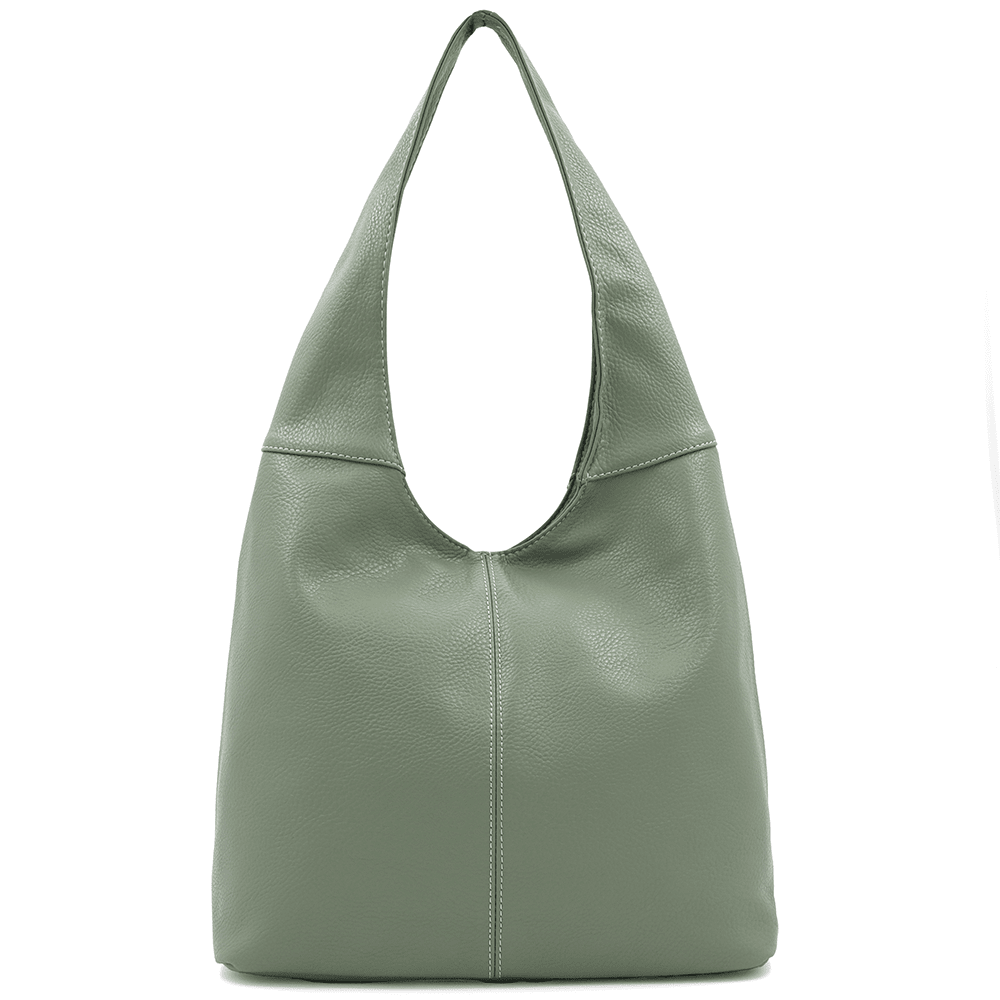 Nagy női táska, zsák típusú - világoszöld