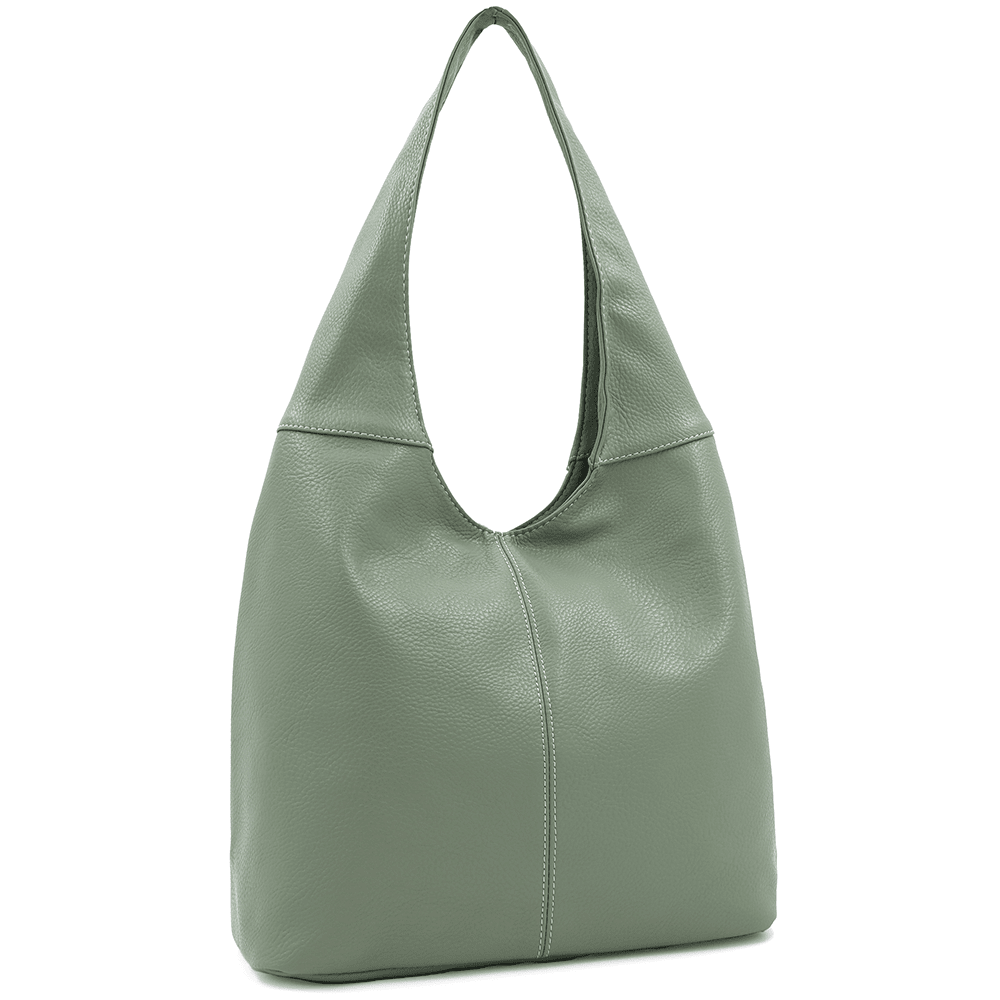 Nagy női táska, zsák típusú - világoszöld