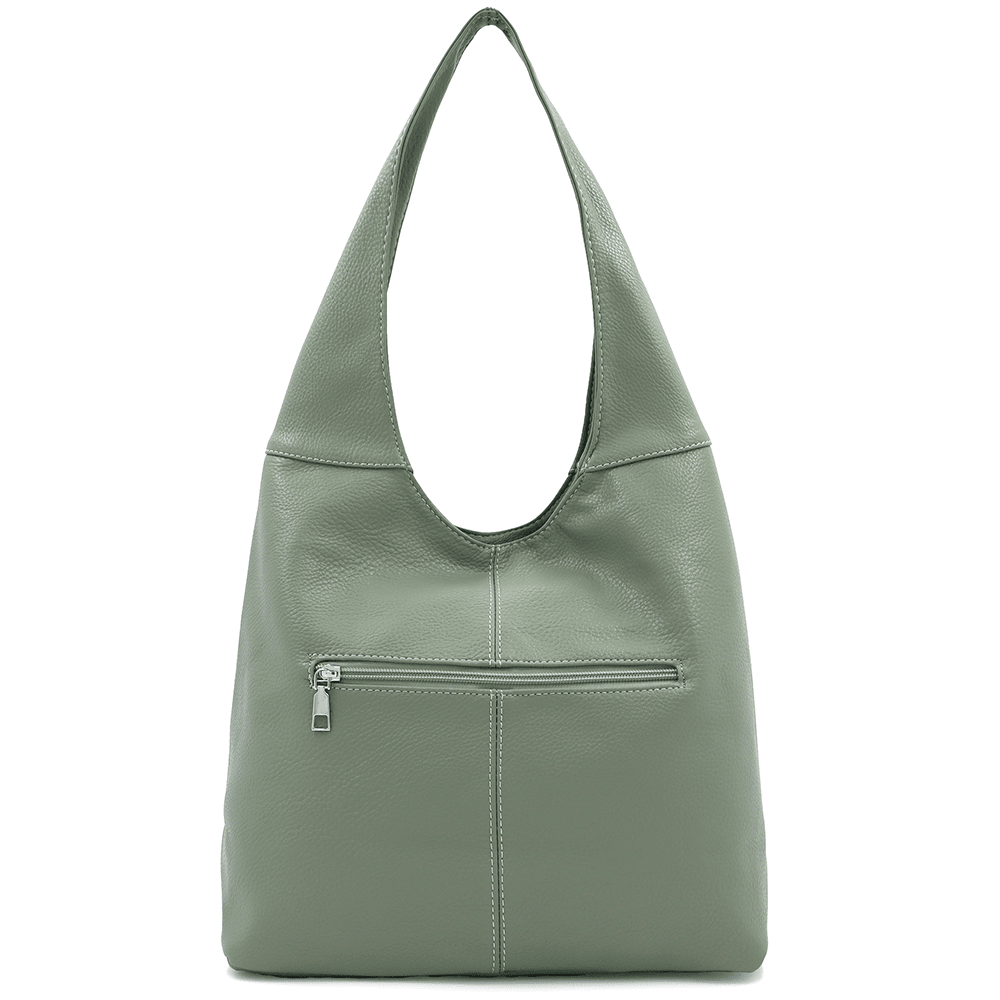 Nagy női táska, zsák típusú - világoszöld